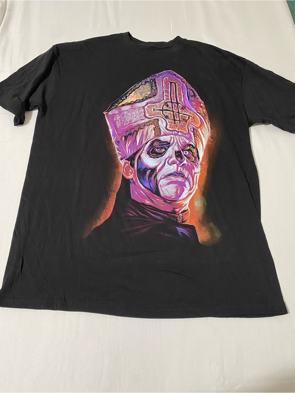 NWOT Ghost Official Merch Papa Emeritus IV Neon Graphic T-Shirt XL